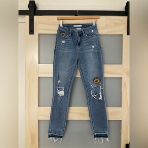 Sam Edelman “The Stiletto” High Rise Skinny Jeans | Size 25 | Embellished